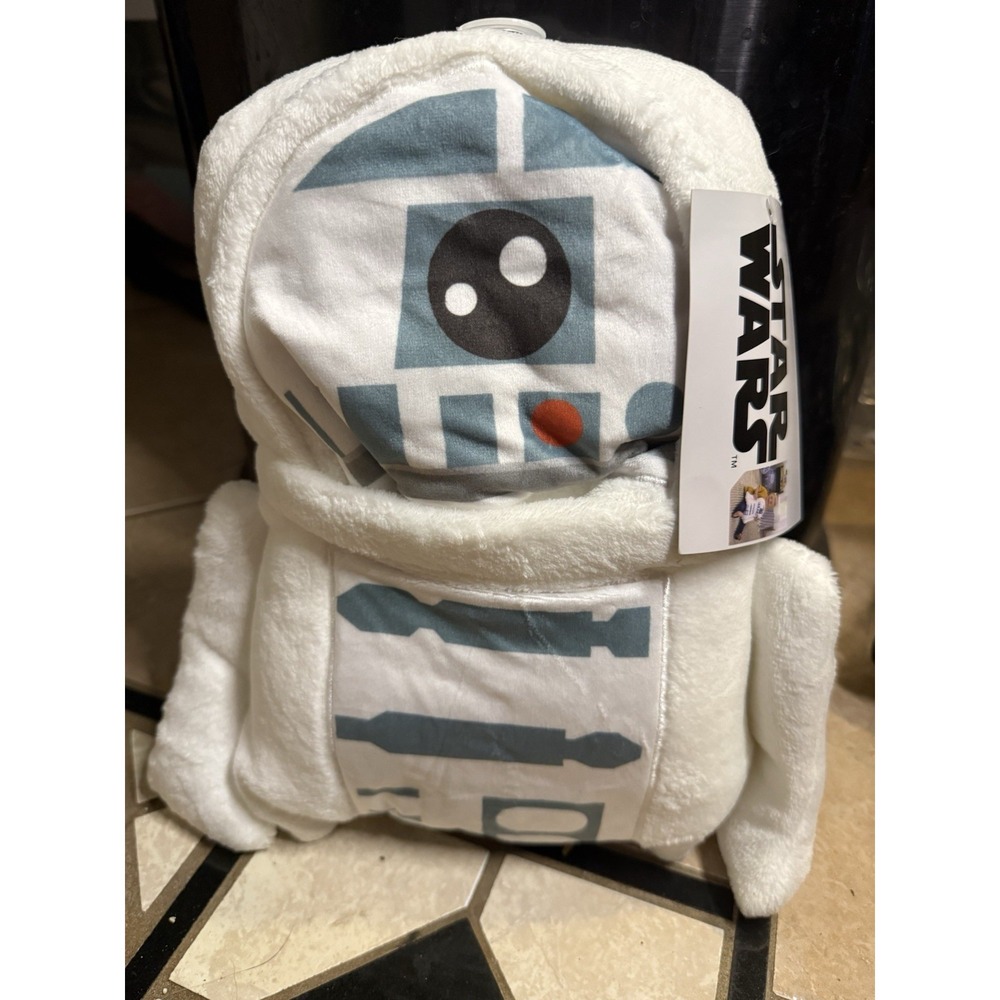 NoJo Star Wars R2-D2 Toddler Blanket 30x40 | Super Soft Character Shape
